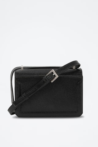 Sac bandoulière en cuir - Noir