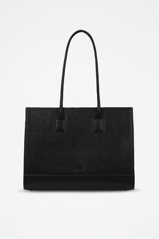 Sac porté épaule en cuir - Noir