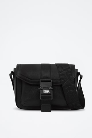 Sac bandoulière en cuir - Noir