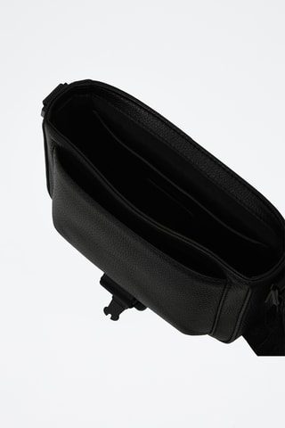 Sac bandoulière en cuir - Noir