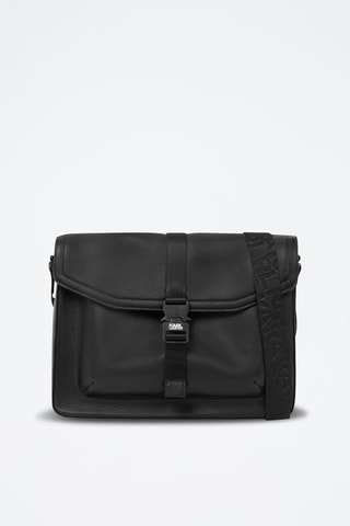 Sac bandoulière en cuir - Noir