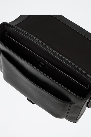 Sac bandoulière en cuir - Noir