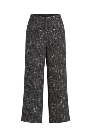 Pantalon wide legs - Gris chiné