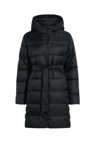 Doudoune longue à capuche - Noir