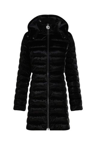 Doudoune longue à capuche - Noir