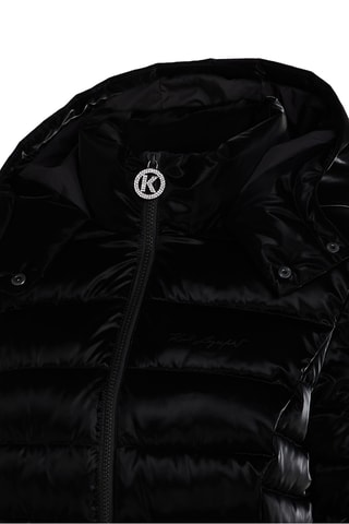 Doudoune longue à capuche - Noir