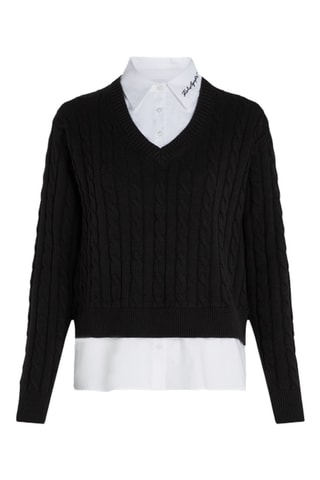 Pull trompe-l’œil - Noir