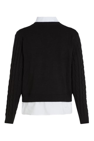 Pull trompe-l’œil - Noir