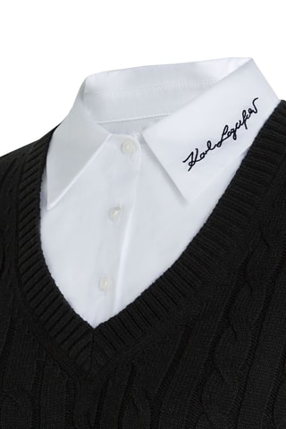 Pull trompe-l’œil - Noir