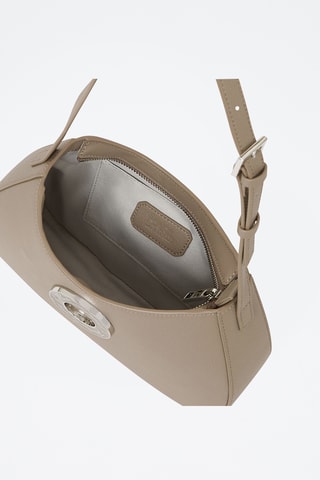 Sac porté épaule en cuir - Taupe