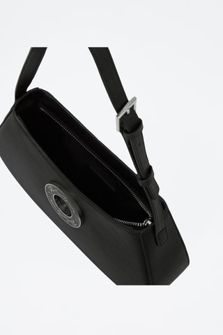 Sac porté épaule en cuir - Noir