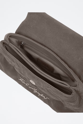 Sac à main  en nubuck - Taupe