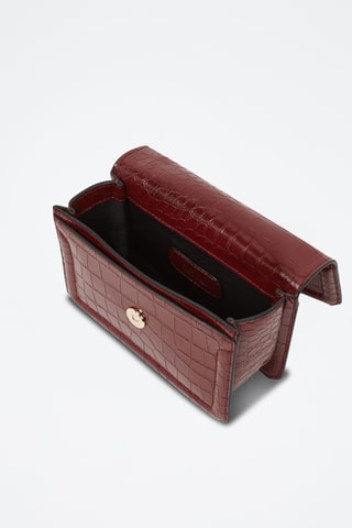 Sac bandoulière en cuir - Bordeaux