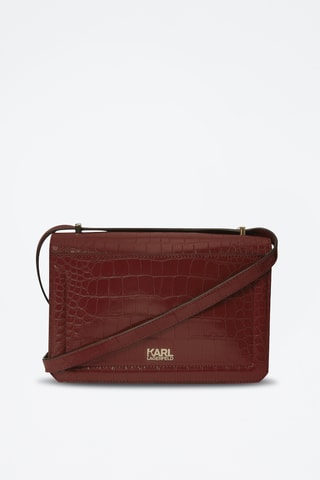 Sac bandoulière en cuir - Bordeaux