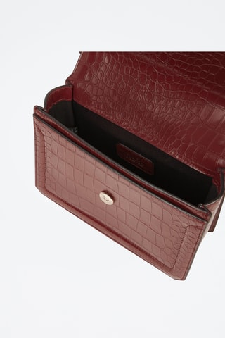 Sac bandoulière en cuir - Bordeaux