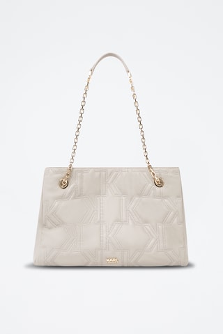 Sac porté épaule en cuir - Beige clair