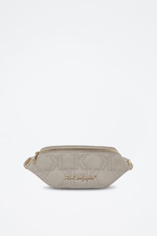 Sac banane en cuir - Gris clair