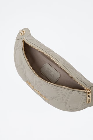 Sac banane en cuir - Gris clair