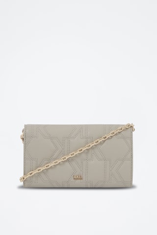 Sac bandoulière en cuir - Gris clair