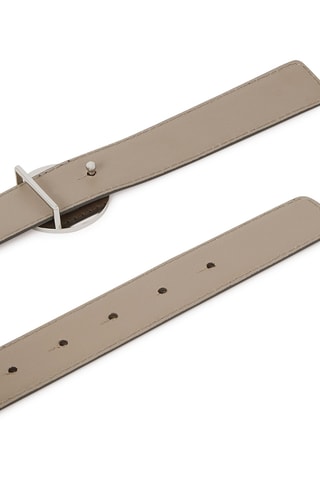 Ceinture en cuir - Gris clair