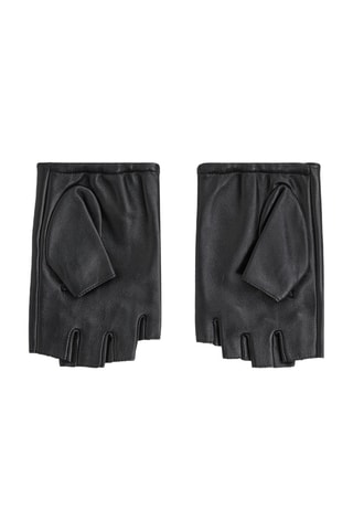 Mitaines en cuir de chèvre - Noir