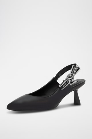 Escarpins en cuir - Noir et blanc