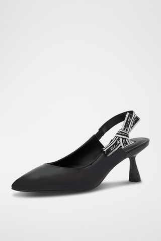 Escarpins en cuir - Noir et blanc