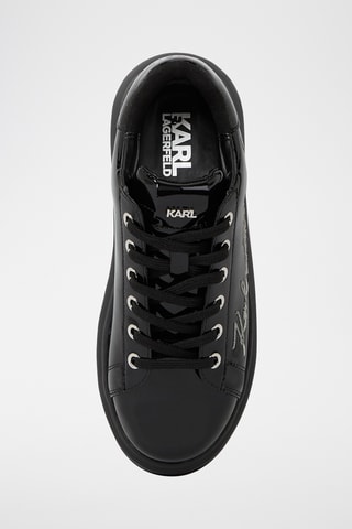 Baskets en cuir verni - Noir et gris clair