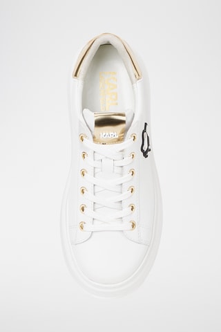 Baskets en cuir - Blanc et doré