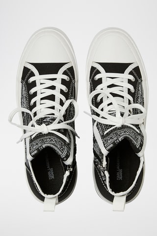 Baskets montantes plateformes - Noir et blanc