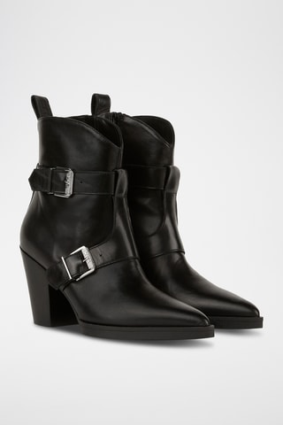 Bottines en cuir - Noir