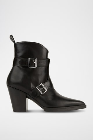 Bottines en cuir - Noir