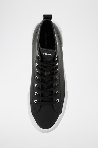 Baskets montantes plateformes en cuir - Noir