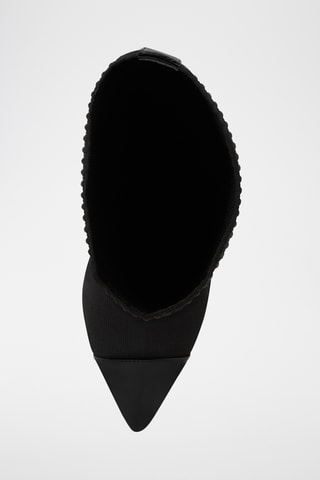 Bottes en cuir de mouton - Noir et blanc