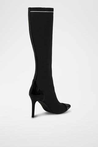 Bottes en cuir de mouton - Noir et blanc