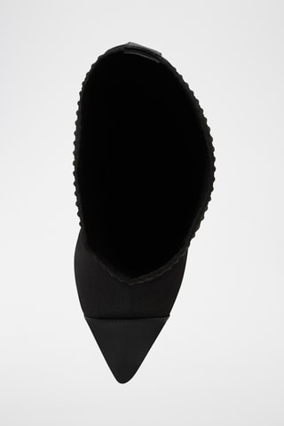 Bottes en cuir de mouton - Noir et blanc