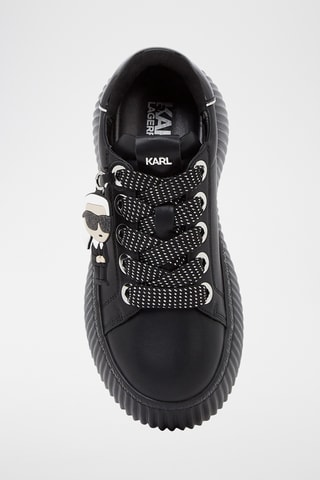 Baskets plateformes en cuir - Noir et blanc