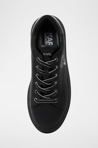 Baskets plateformes en cuir - Noir