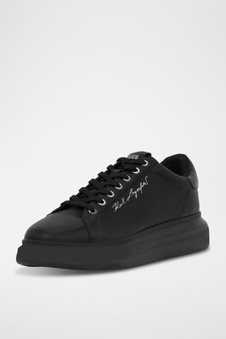 Baskets plateformes en cuir - Noir