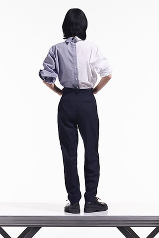 Chino en laine - Bleu marine