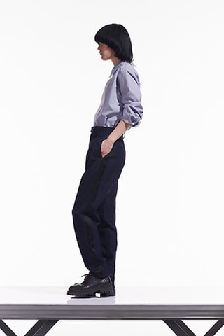 Chino en laine - Bleu marine