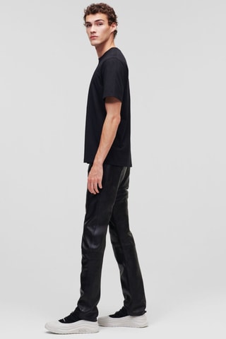 Pantalon en cuir - Noir