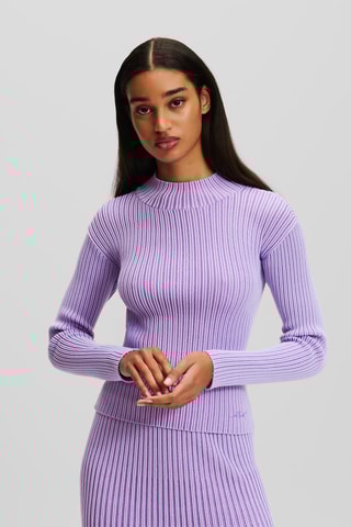 Top en maille - Violet