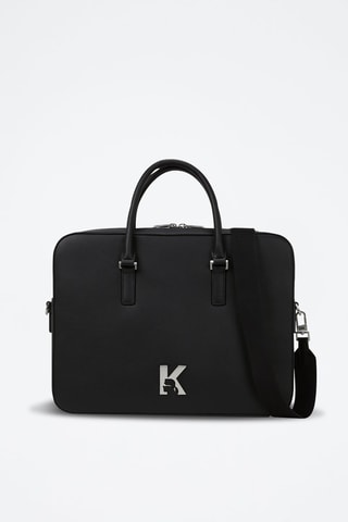 Porte-documents en cuir - Noir