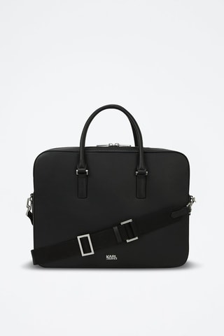 Porte-documents en cuir - Noir