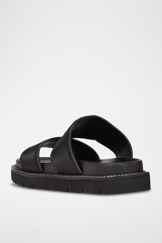 Mules en cuir - Noir