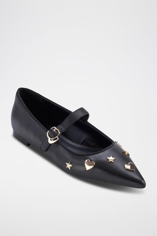 Babies en cuir - Noir