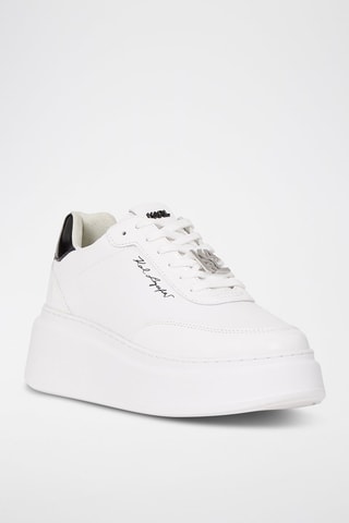 Baskets plateformes en cuir - Blanc