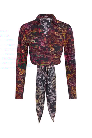 Camicia corta in cotone bio - Nero