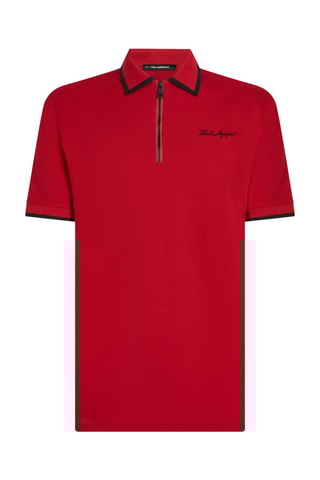 Polo en coton bio - Rouge